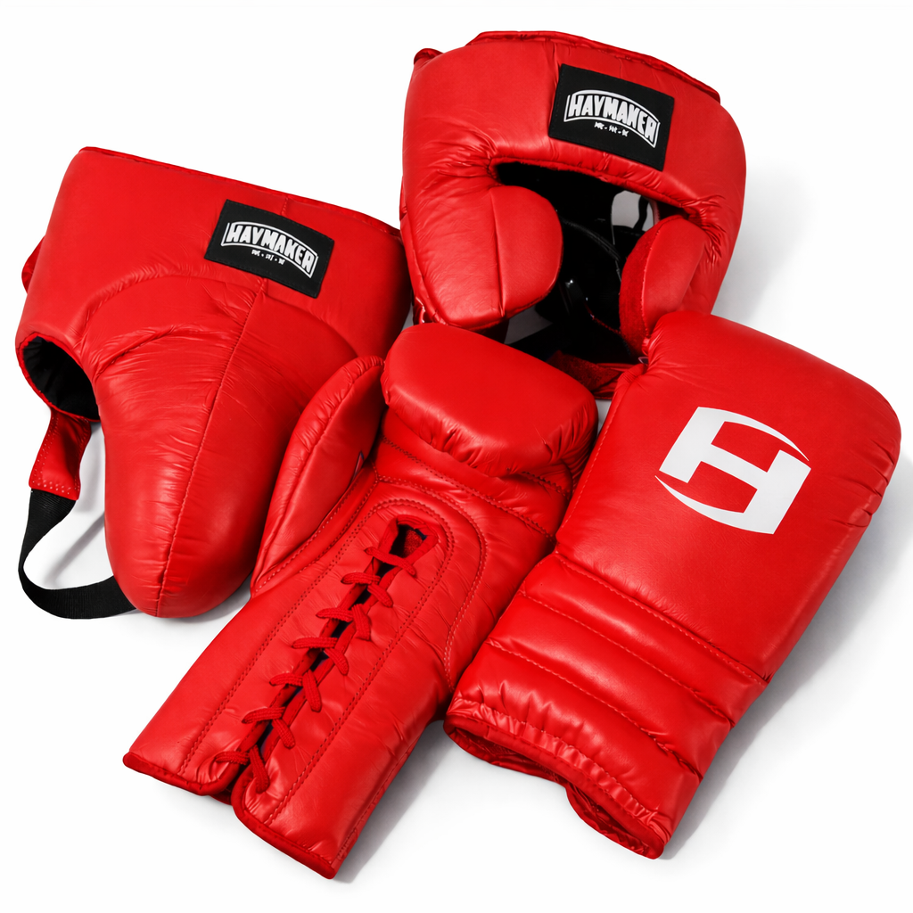 RED | BOXING GLOVES & SPARRING SET | 100% LEATHER