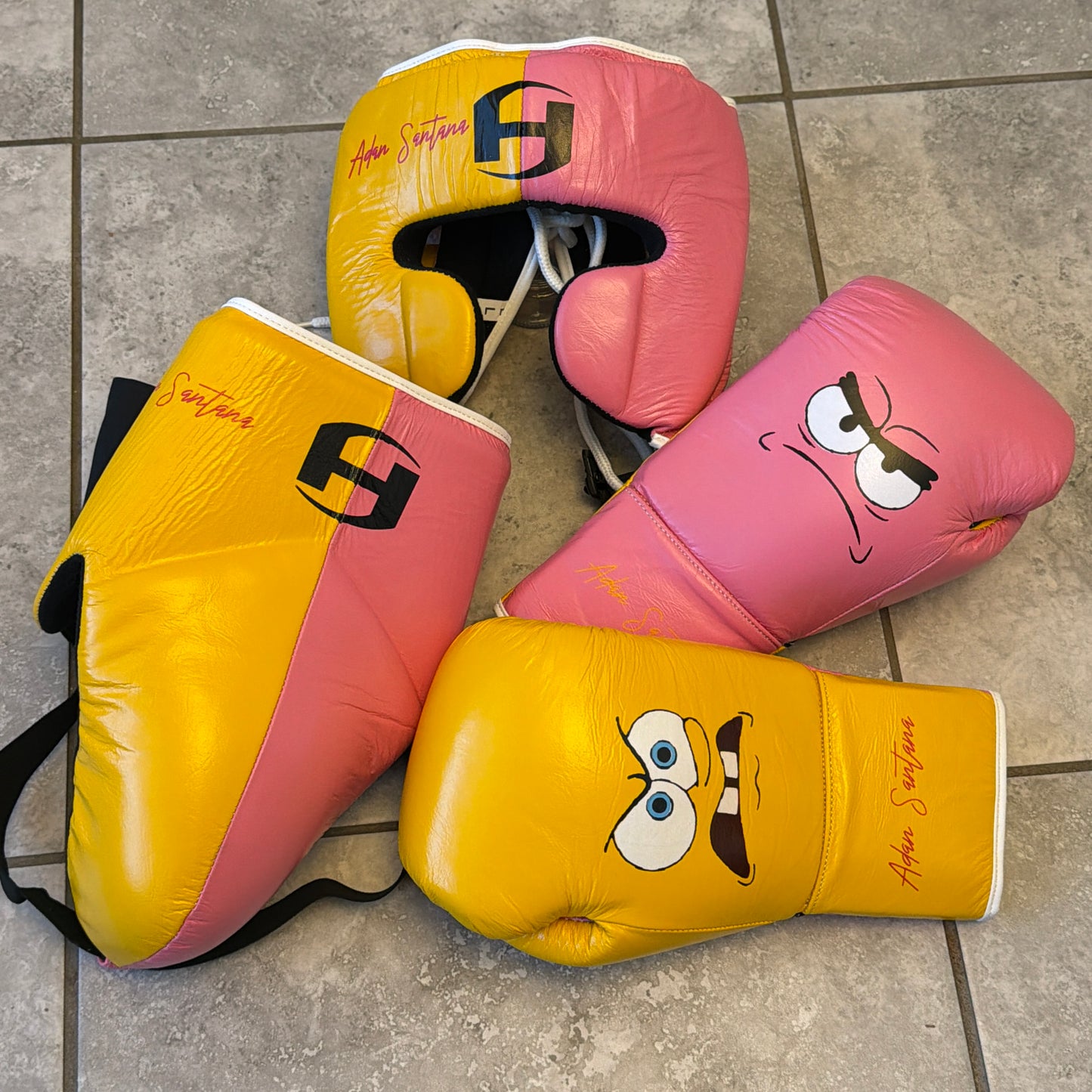 SB CARTOON | BOXING GLOVES & SPARRING SET 100% LEATHER