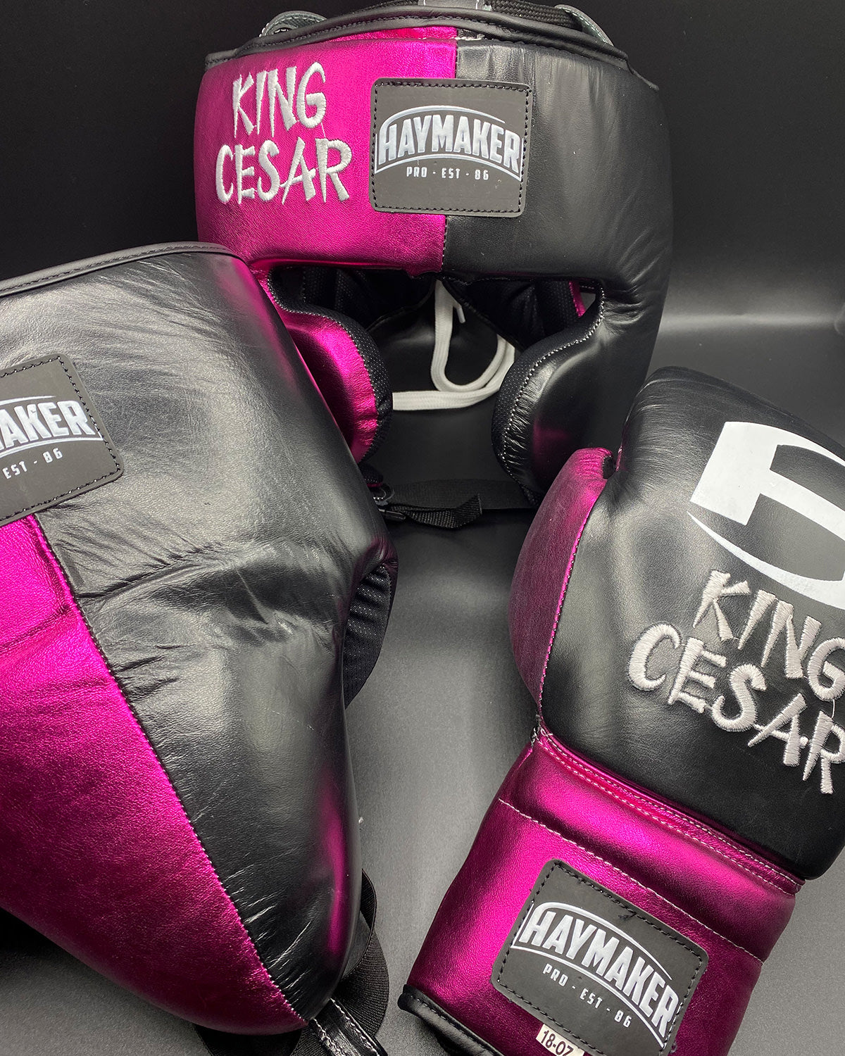 METALLIC | 100% LEATHER PRO – EDITION SET | BOXING HAYMAKER | SPARRING