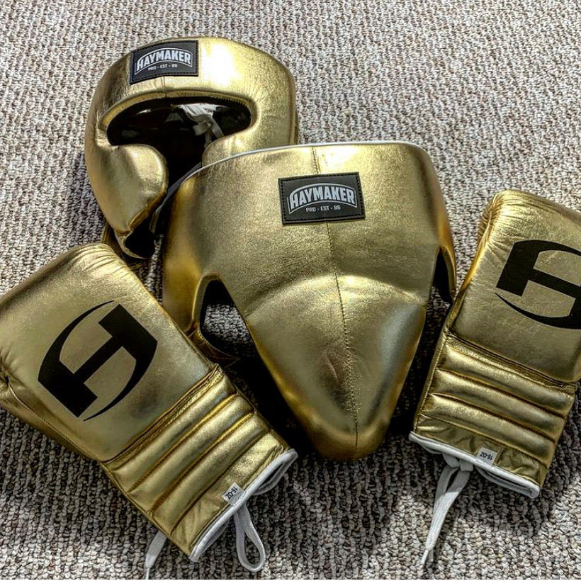 PRO 100% SPARRING HAYMAKER | EDITION | – LEATHER BOXING SET METALLIC |