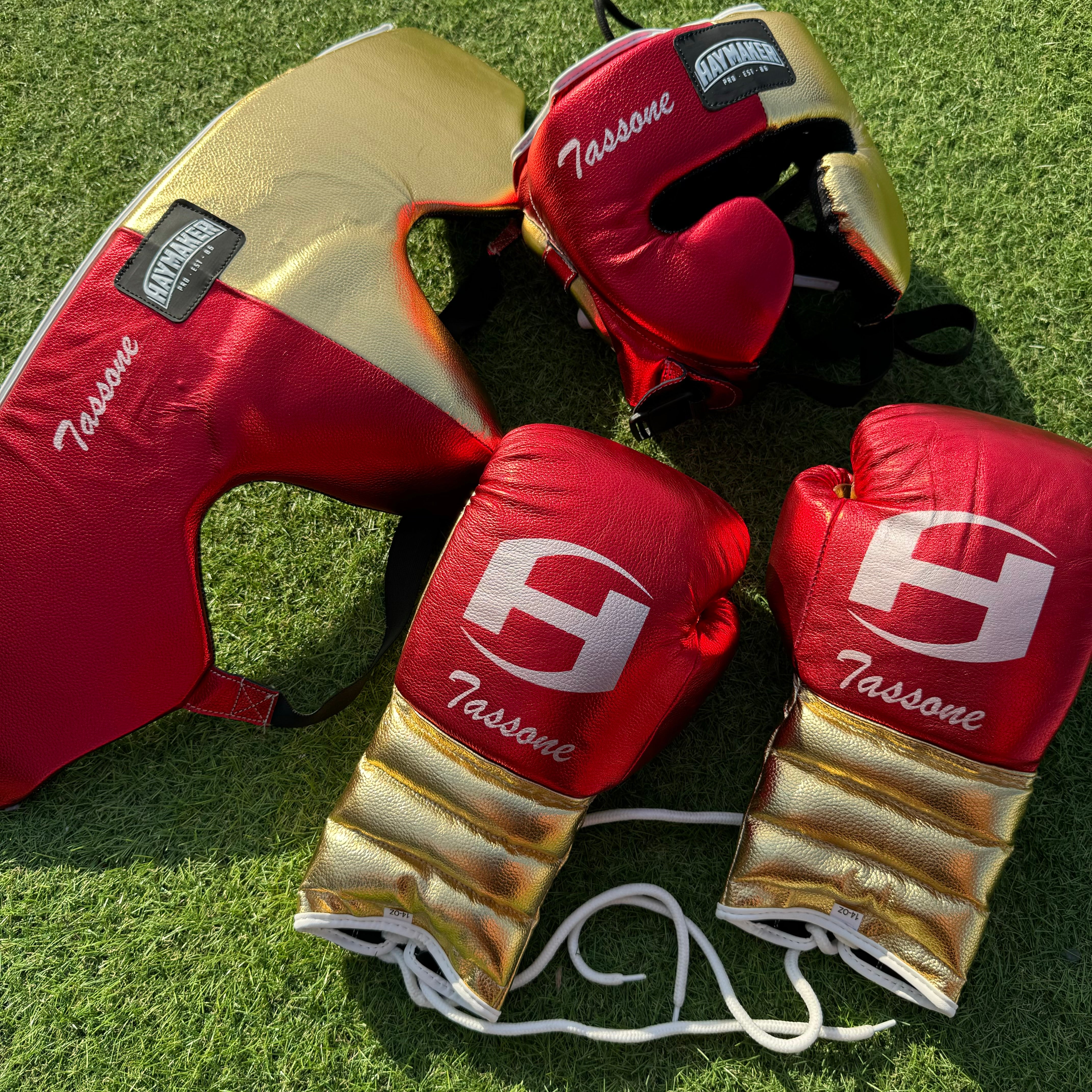 Red and gold boxing gloves online