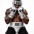 METALLIC SILVER | BOXING GLOVES & SPARRING SET | 100% LEATHER