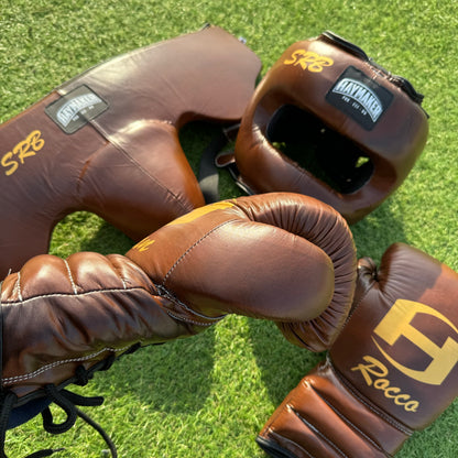 VINTAGE BROWN | SPARRING SET | 100% LEATHER