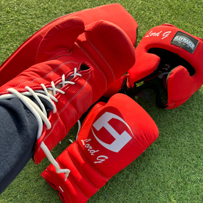 MATTE RED | SPARRING SET | 100% LEATHER