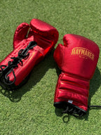 METALLIC RED | PRO ELITE GLOVES 100% LEATHER
