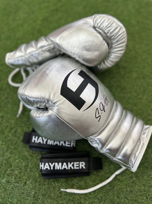 SILVER | BOXING GLOVES 100% LEATHER