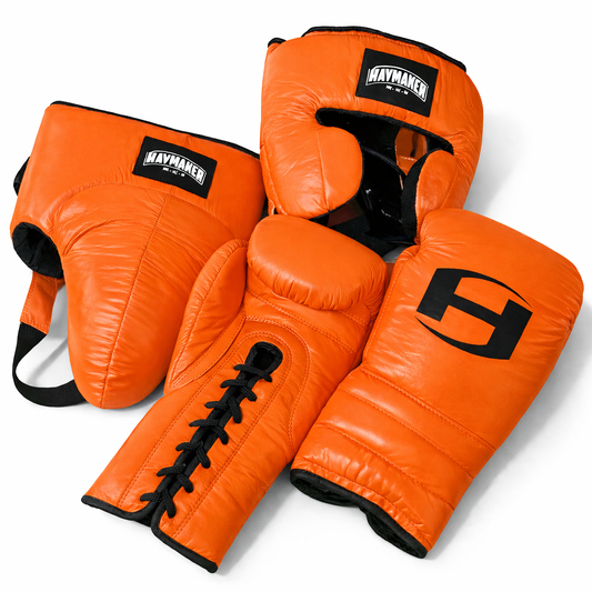 ORANGE | BOXING GLOVES & SPARRING SET | 100% LEATHER