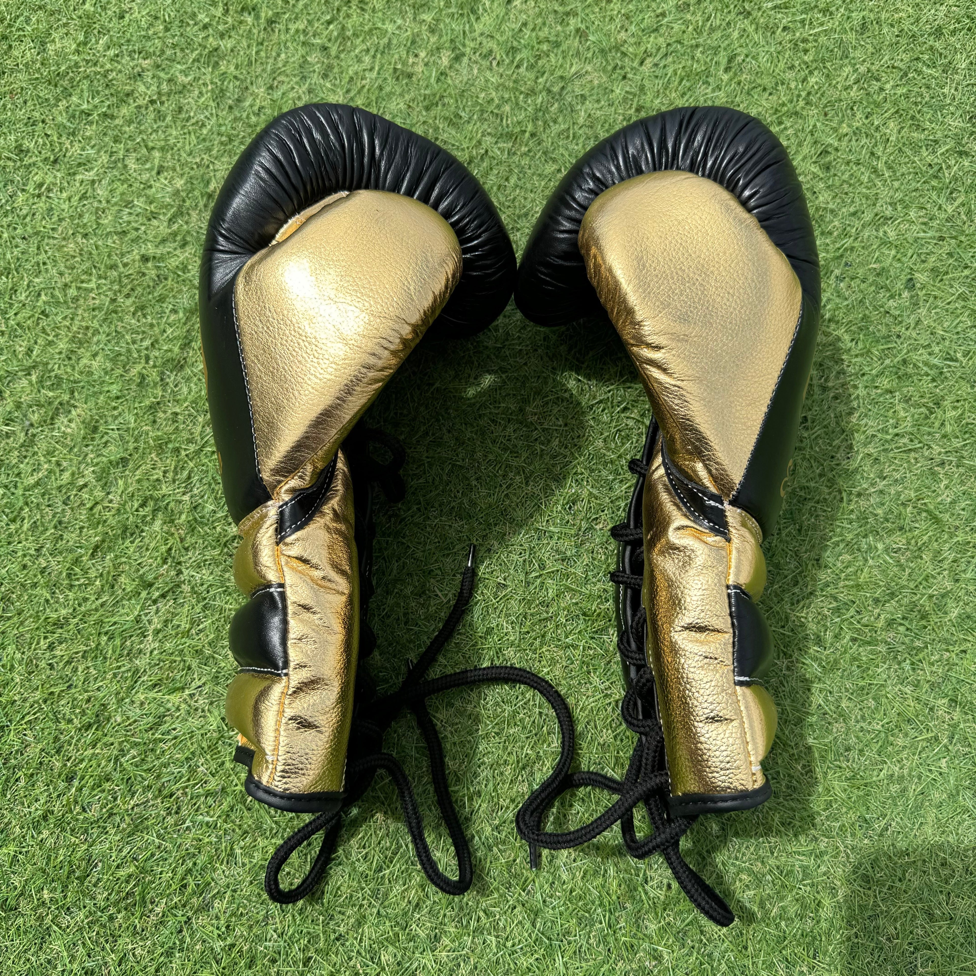 BLACK & GOLD | PRO ELITE GLOVES 100% LEATHER