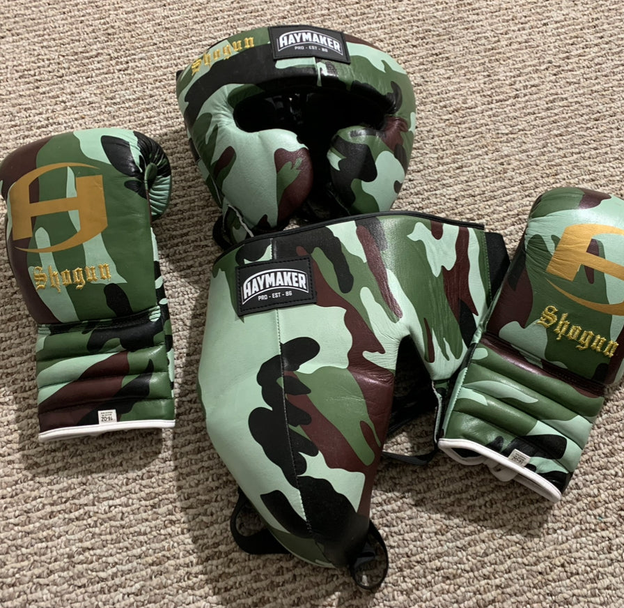 MILITARY CAMO | SPARRING SET | 100% LEATHER