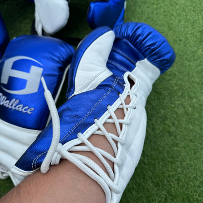 BLUE & WHITE | BOXING GLOVES & SPARRING SET | 100% LEATHER