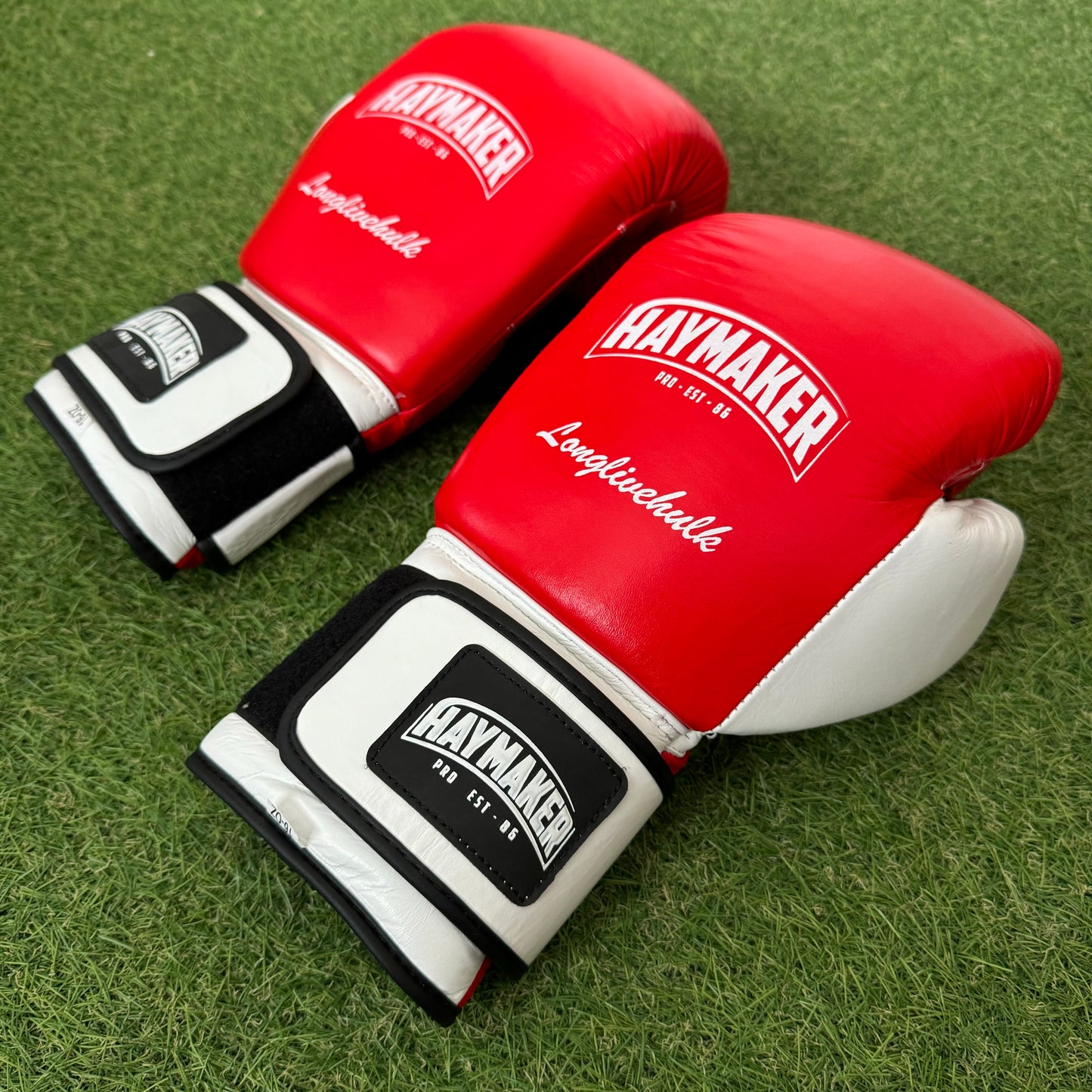 WHITE & RED | SPARRING SET | 100% LEATHER