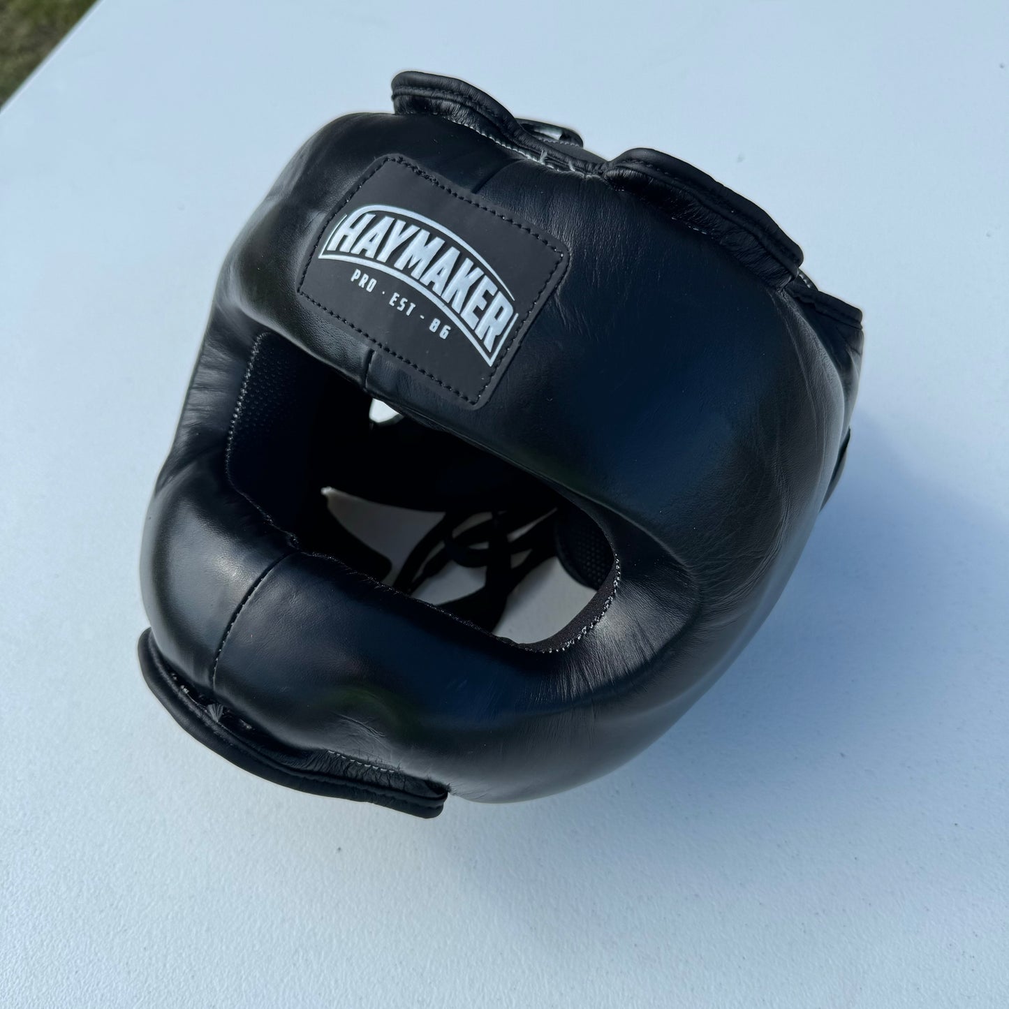 BLACK BOXING NOSEBAR HEADGEAR | 100% LEATHER ( CLICK TO CHANGE STYLE )