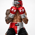 METALLIC RED & SILVER | BOXING GLOVES & SPARRING SET 100% LEATHER