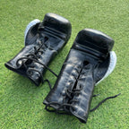 BLACK & SILVER | PRO ELITE GLOVES 100% LEATHER