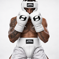 WHITE | BOXING GLOVES & SPARRING SET 100% LEATHER