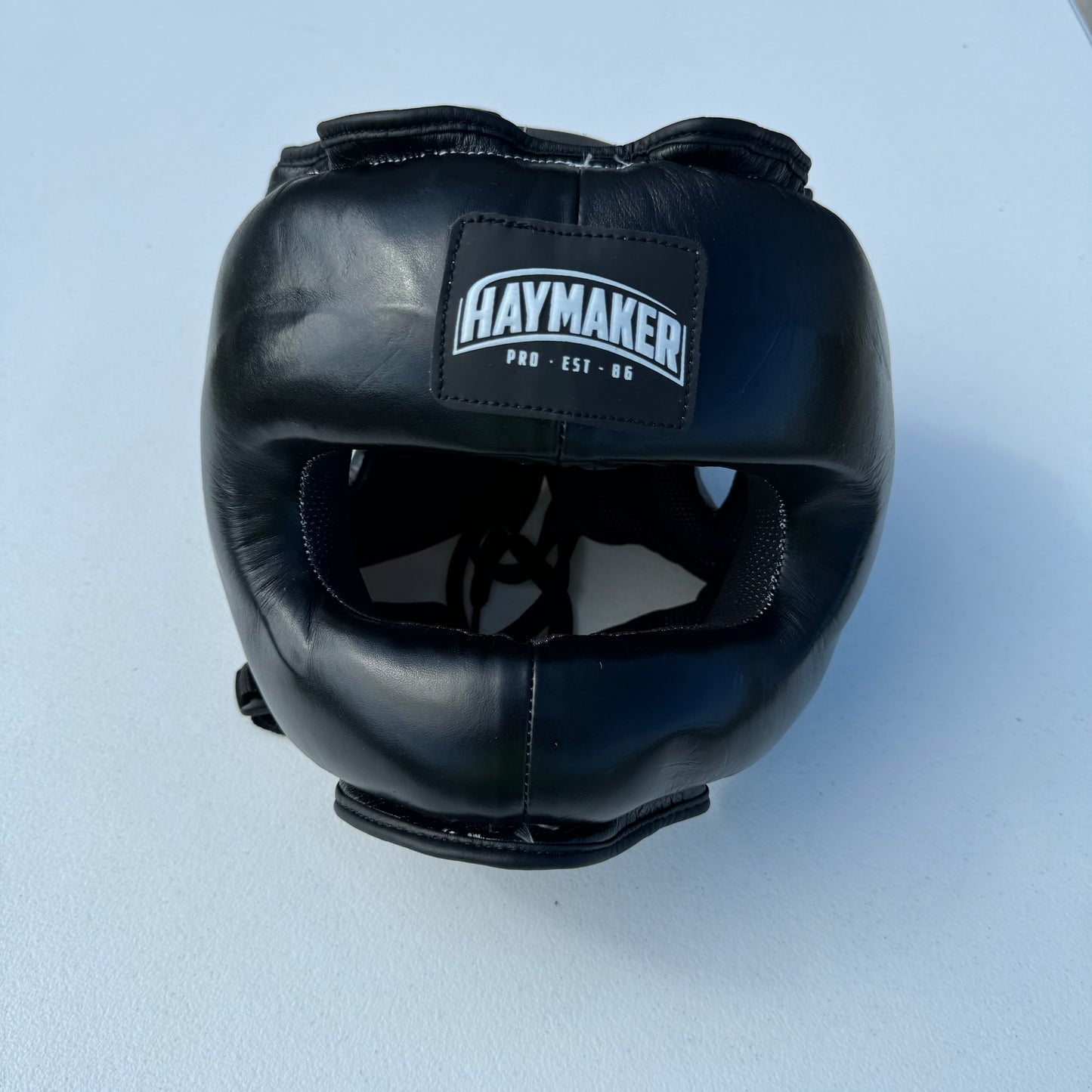 BLACK BOXING NOSEBAR HEADGEAR | 100% LEATHER ( CLICK TO CHANGE STYLE )