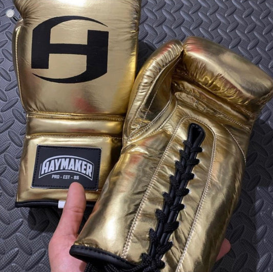 GOLD METALLIC | BOXING GLOVES 100% LEATHER