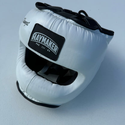 WHITE HEADGEAR | 100% LEATHER ( CLICK TO CHANGE STYLE )