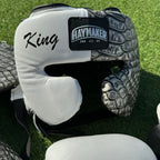 WHITE W/ CROCK PRINT | SPARRING SET | 100% LEATHER