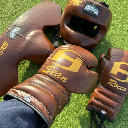 VINTAGE BROWN | SPARRING SET | 100% LEATHER