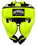 NEON YELLOW | BOXING HEADGEAR | 100% LEATHER