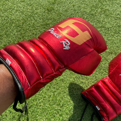 METALLIC | RED | SPARRING SET | 100% LEATHER