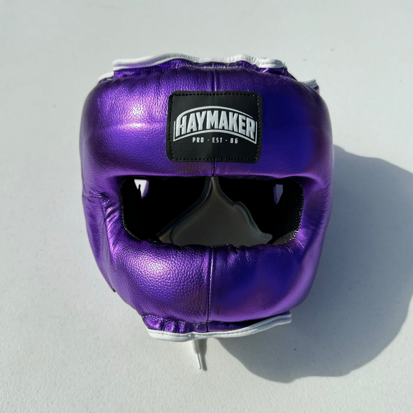 METALLIC PURPLE | BOXING HEADGEAR 100% LEATHER ( CLICK TO CHANGE STYLE )