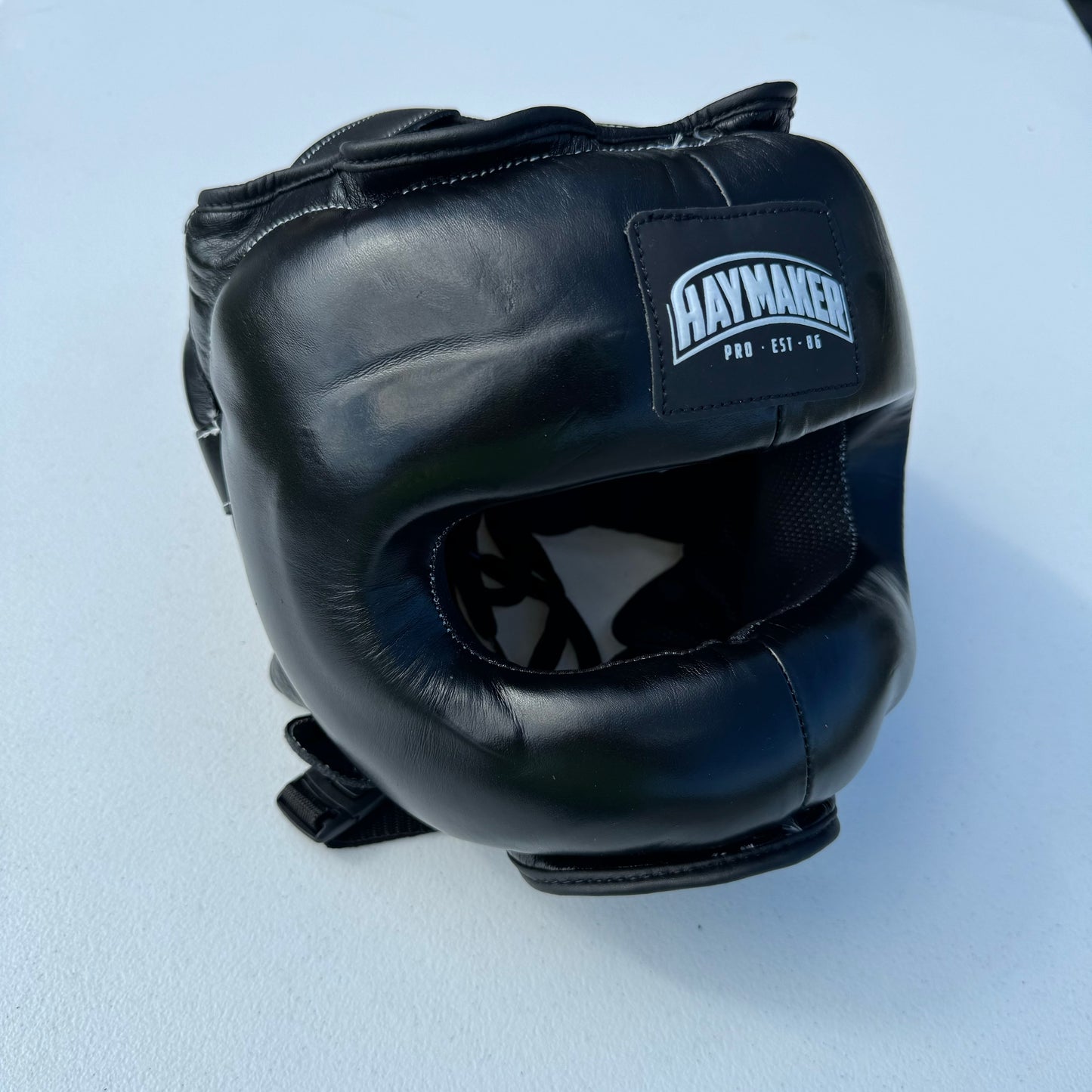 BLACK BOXING NOSEBAR HEADGEAR | 100% LEATHER ( CLICK TO CHANGE STYLE )