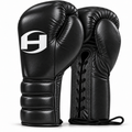 BLACK PRO ELITE BOXING GLOVES | 100% LEATHER