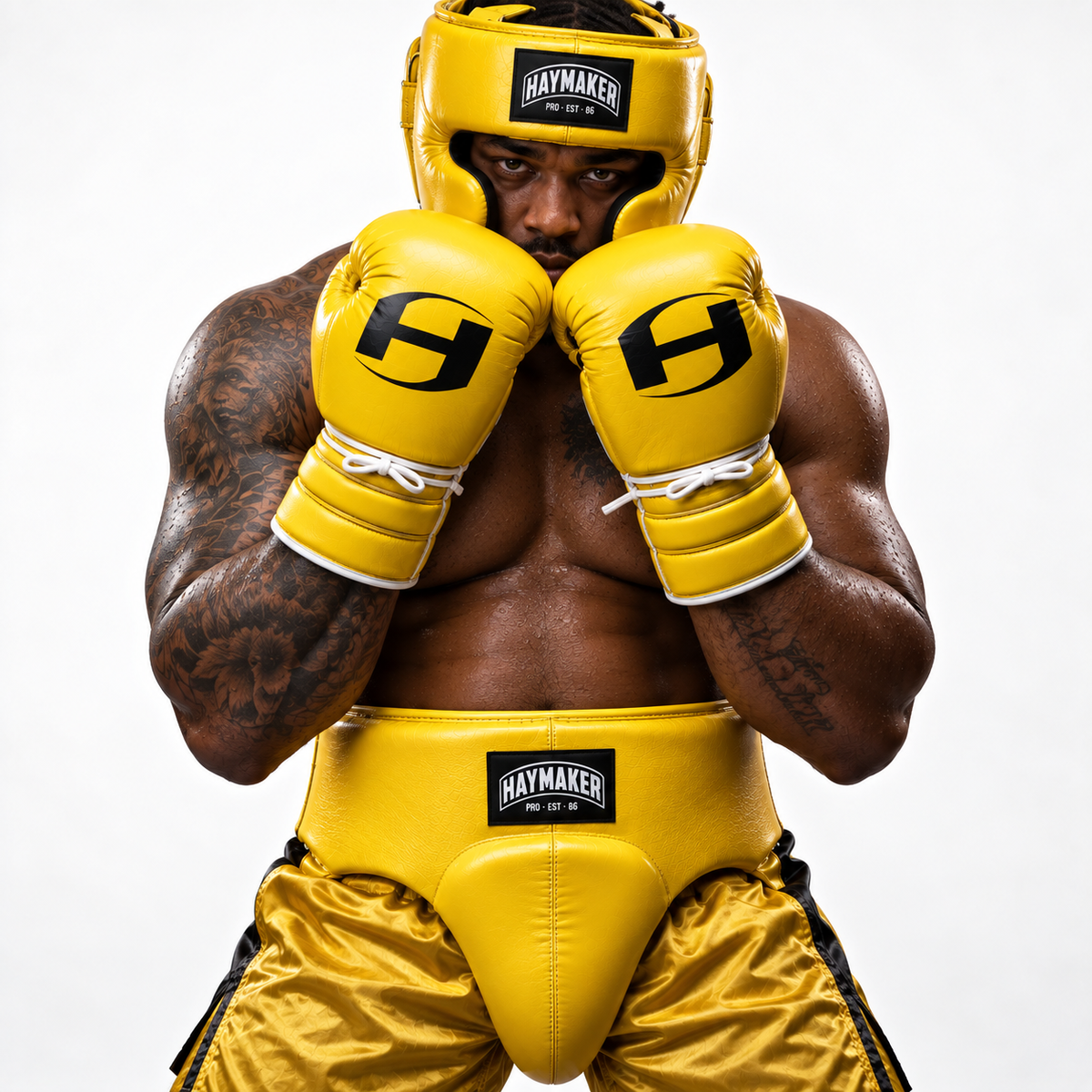 YELLOW | BOXING GLOVES & SPARRING SET 100% LEATHER