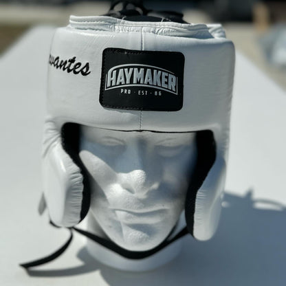 WHITE HEADGEAR | 100% LEATHER ( CLICK TO CHANGE STYLE )