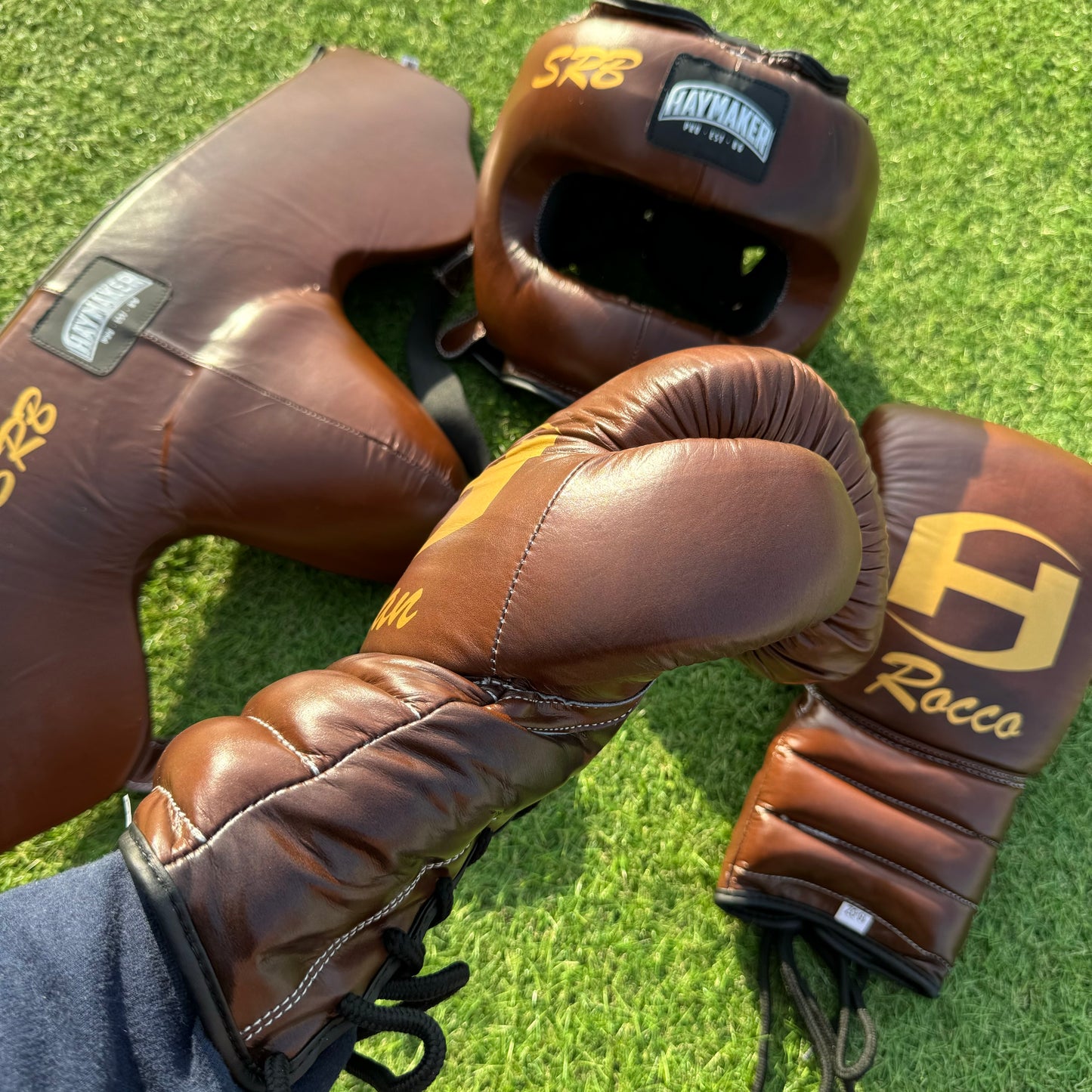 VINTAGE BROWN | SPARRING SET | 100% LEATHER