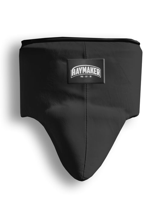 BLACK | BOXING GROIN GUARD 100% LEATHER