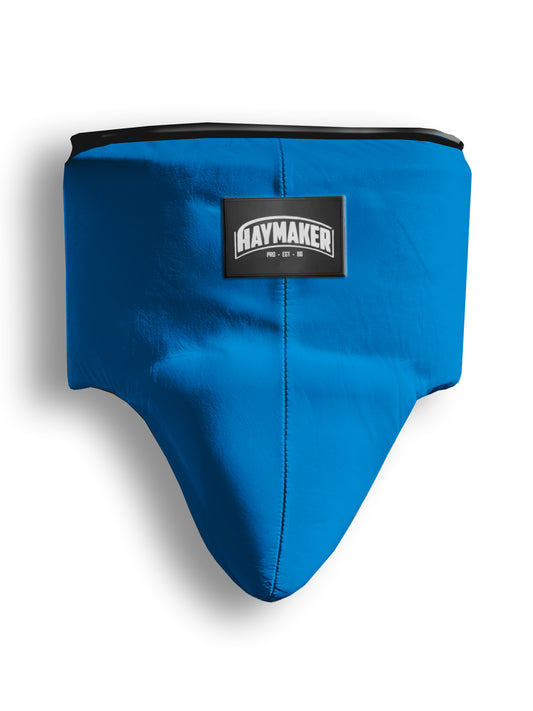 BLUE | BOXING GROIN GUARD 100% LEATHER