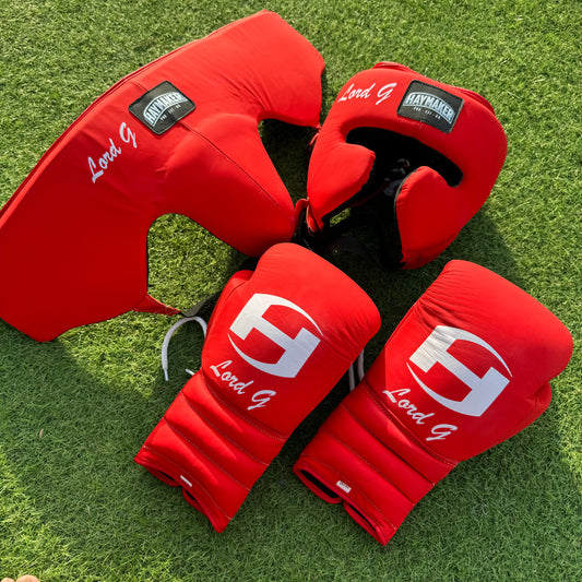 MATTE RED | SPARRING SET | 100% LEATHER