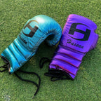 METALLIC PURPLE & TEAL | PRO ELITE GLOVES 100% LEATHER
