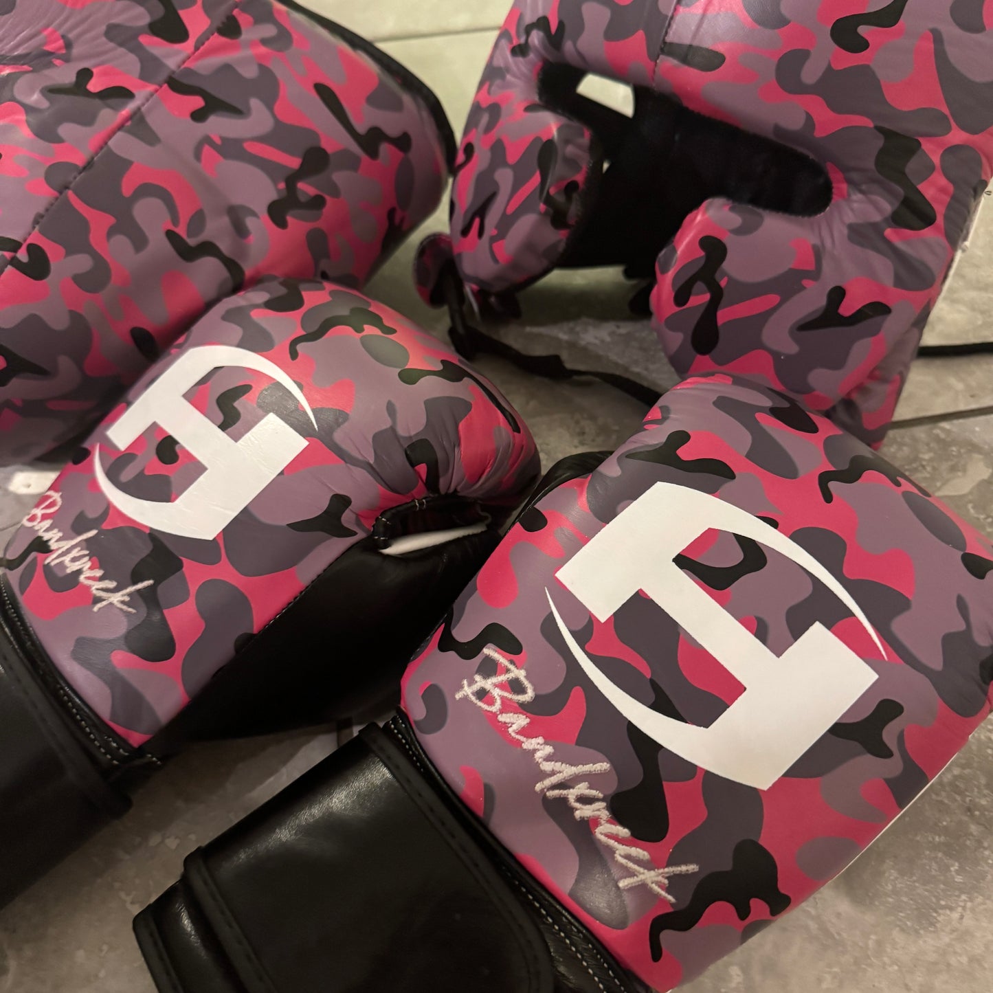 PINK CAMO | BOXING GLOVES & SPARRING SET | 100% LEATHER