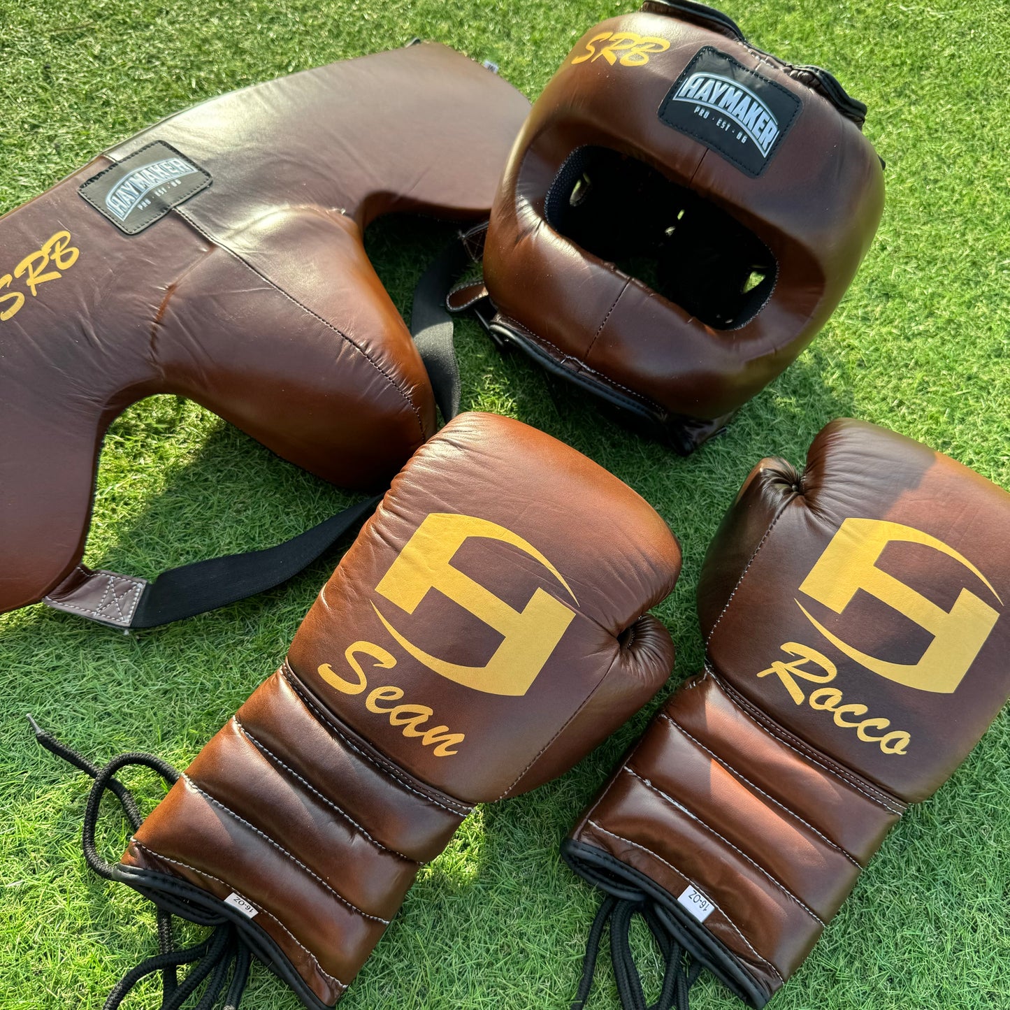 VINTAGE BROWN | SPARRING SET | 100% LEATHER