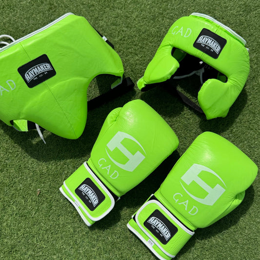 LIME GREEN | SPARRING SET | 100% LEATHER