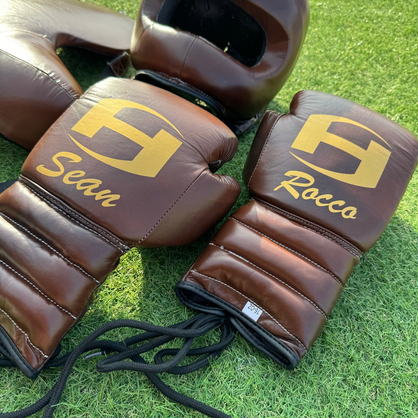 VINTAGE BROWN | SPARRING SET | 100% LEATHER