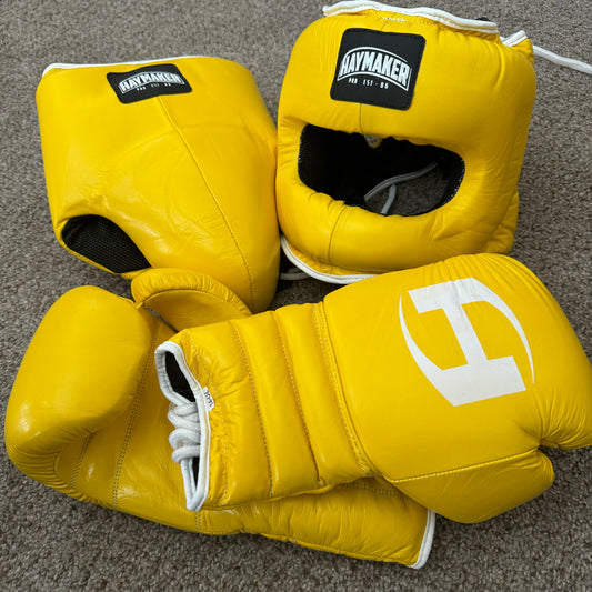 YELLOW | SPARRING SET | 100% LEATHER