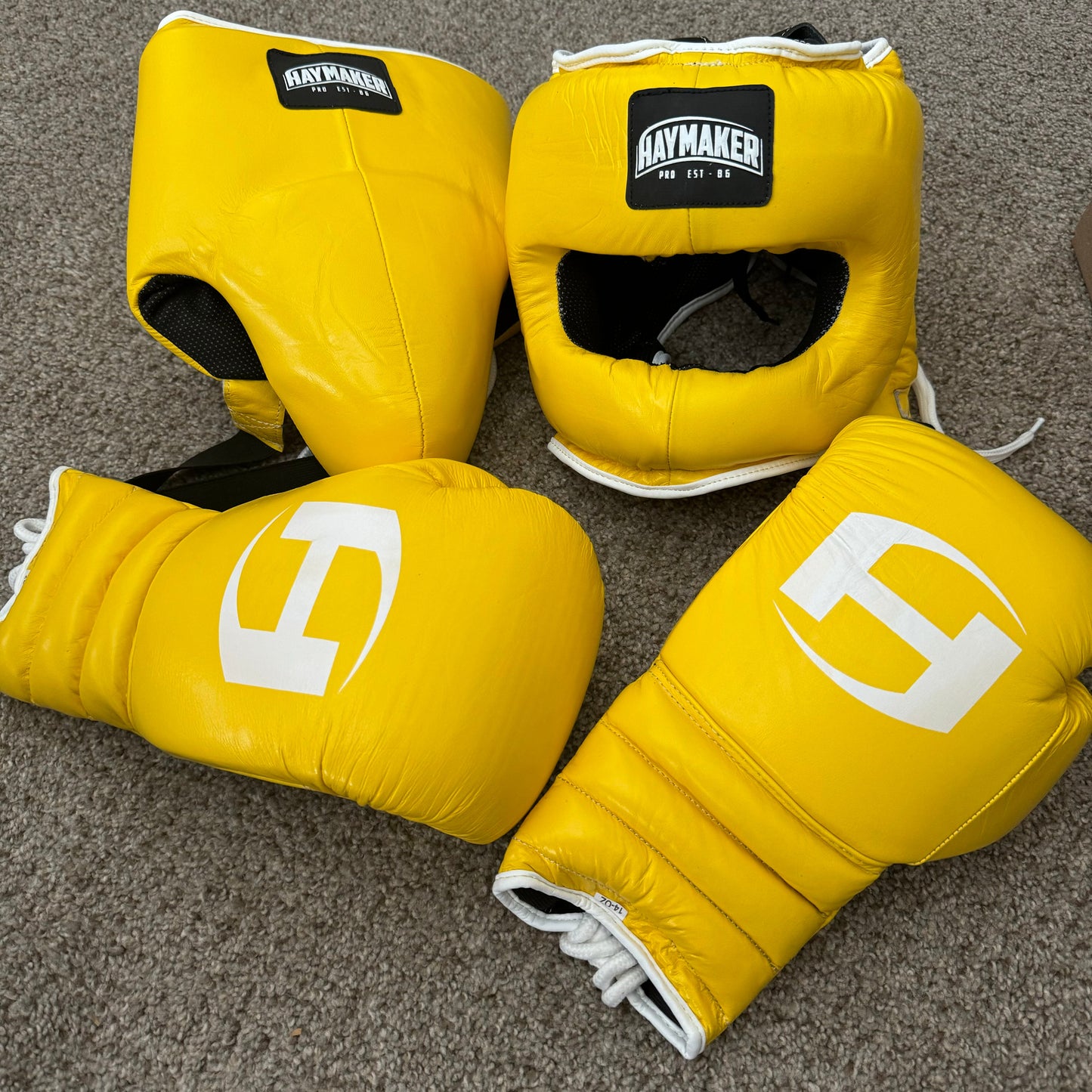 YELLOW | SPARRING SET | 100% LEATHER