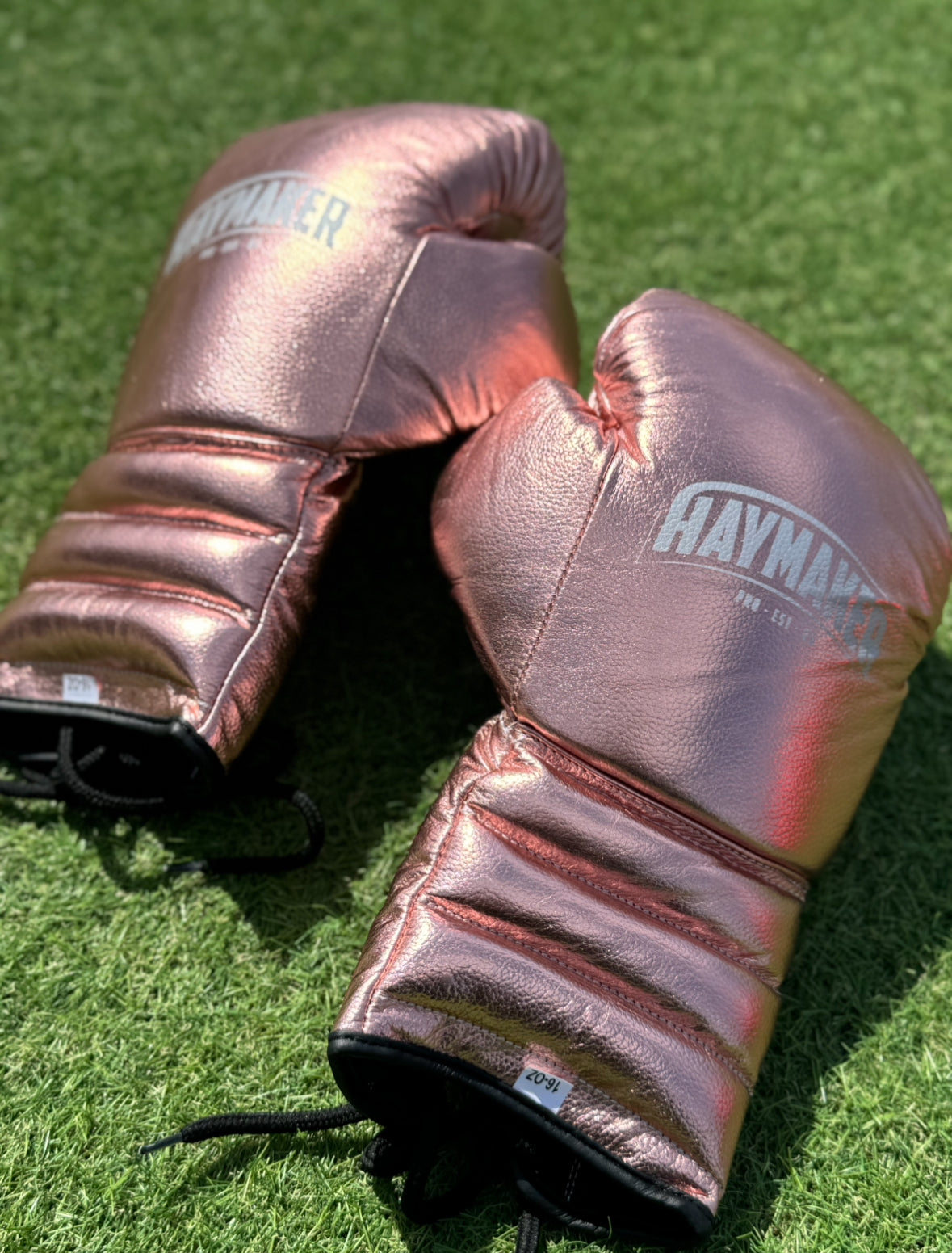 METALLIC ROSE GOLD | BOXING GLOVES 100% LEATHER