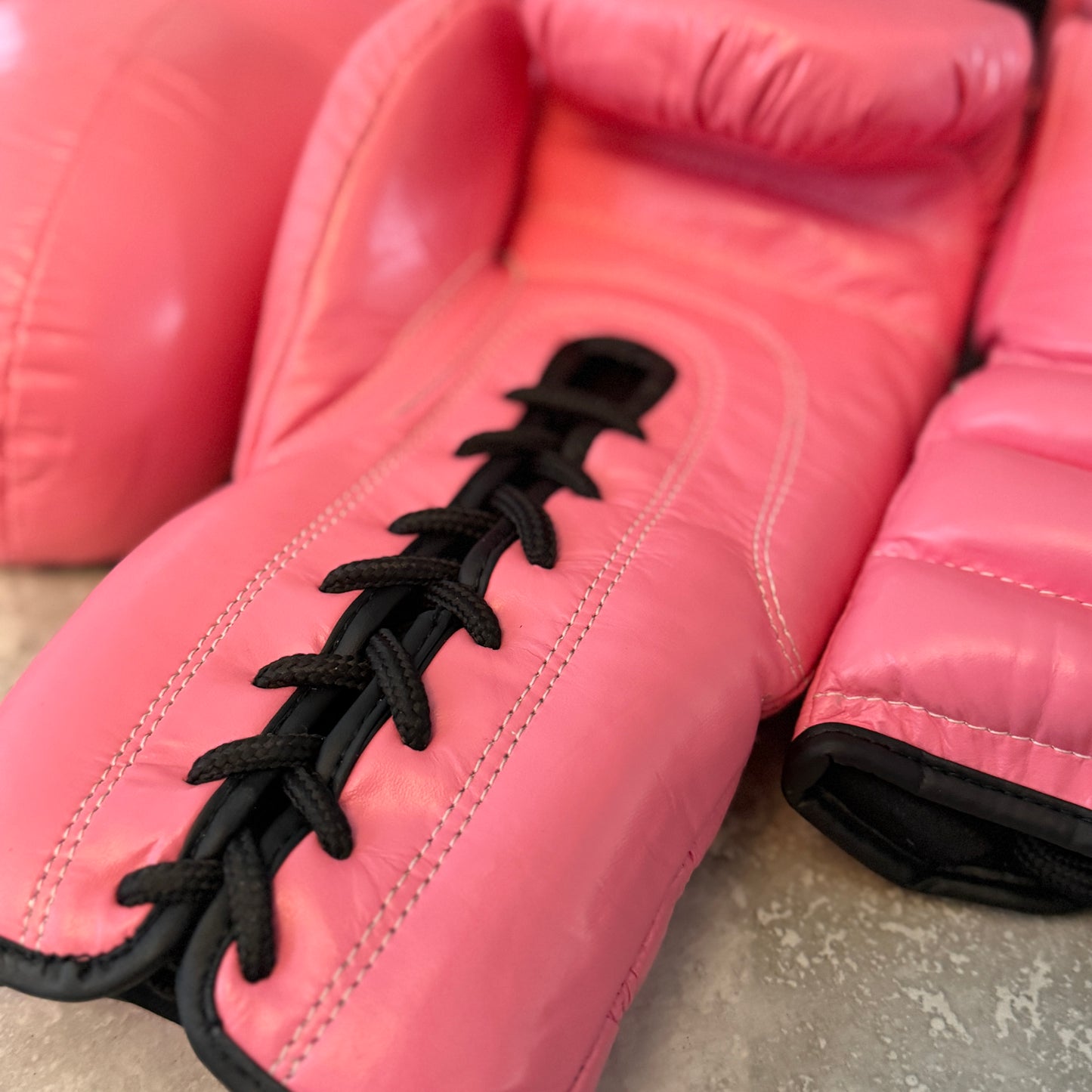 SOLID PINK | BOXING GLOVES & SPARRING SET | 100% LEATHER