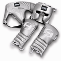 METALLIC SILVER | BOXING GLOVES & SPARRING SET | 100% LEATHER