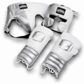 SILVER WHITE | BOXING GLOVES & SPARRING SET 100% LEATHER