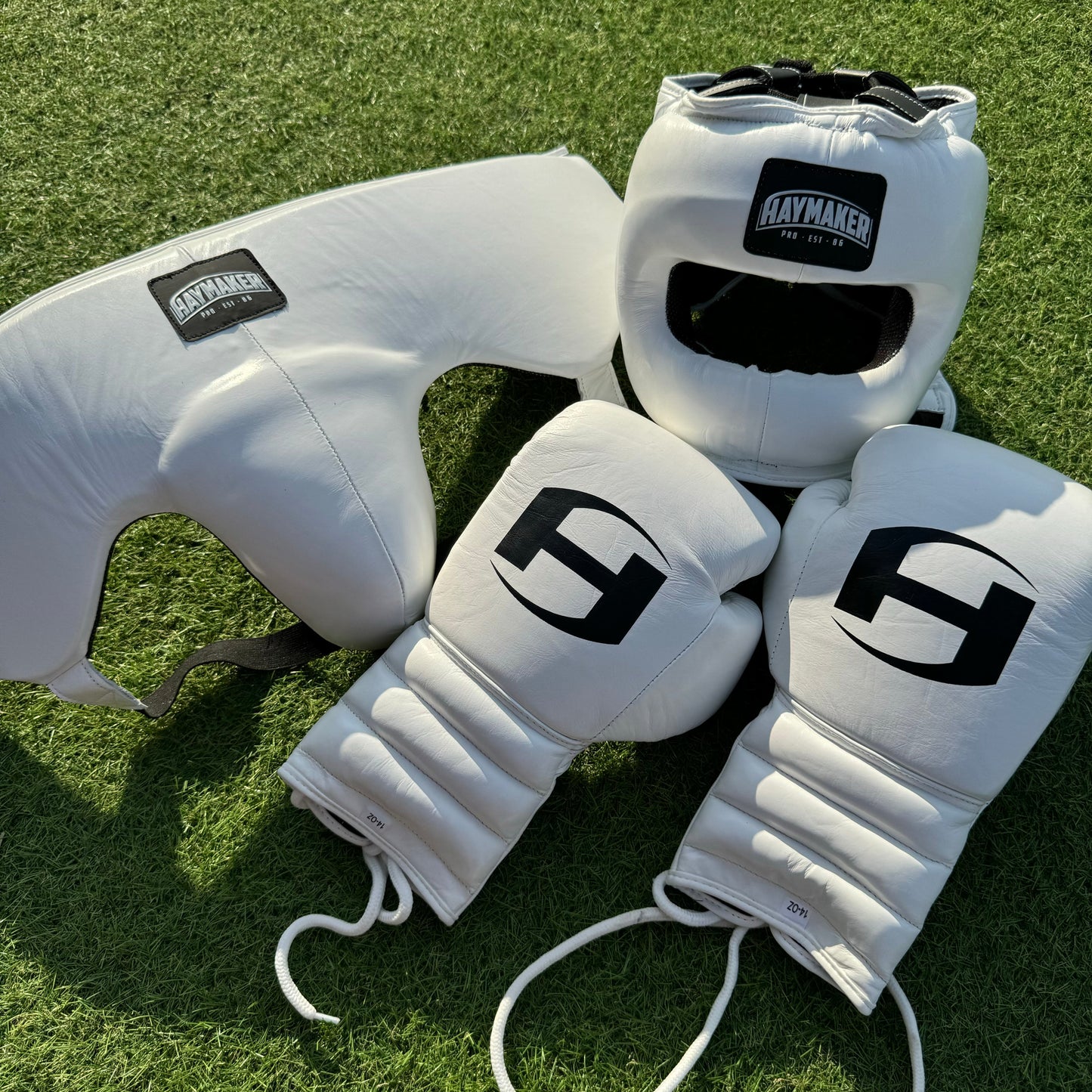 WHITE | SPARRING SET | 100% LEATHER