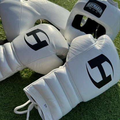 WHITE | SPARRING SET | 100% LEATHER