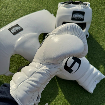 WHITE | SPARRING SET | 100% LEATHER