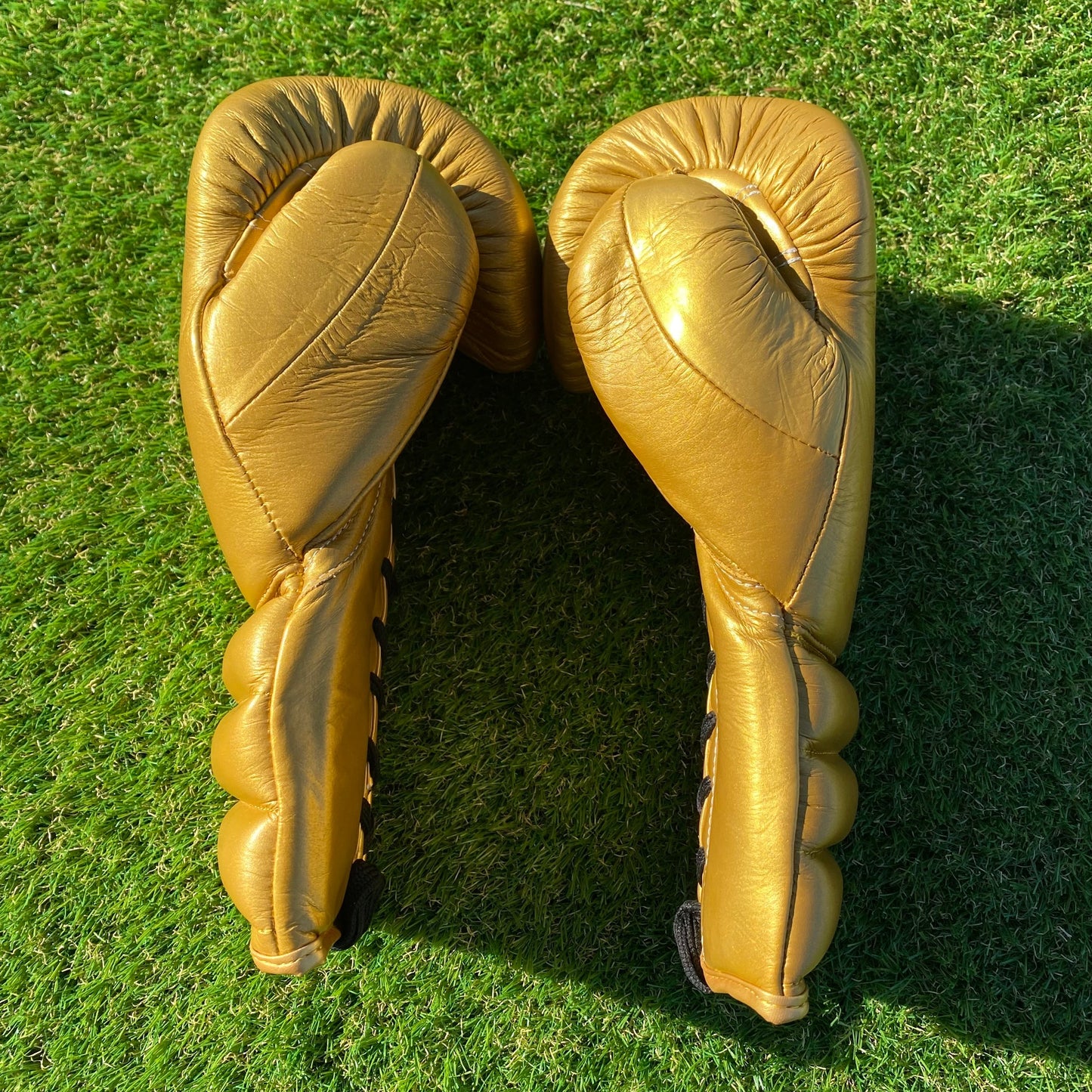 SEMI METALLIC GOLD | PRO ELITE GLOVES 100% LEATHER